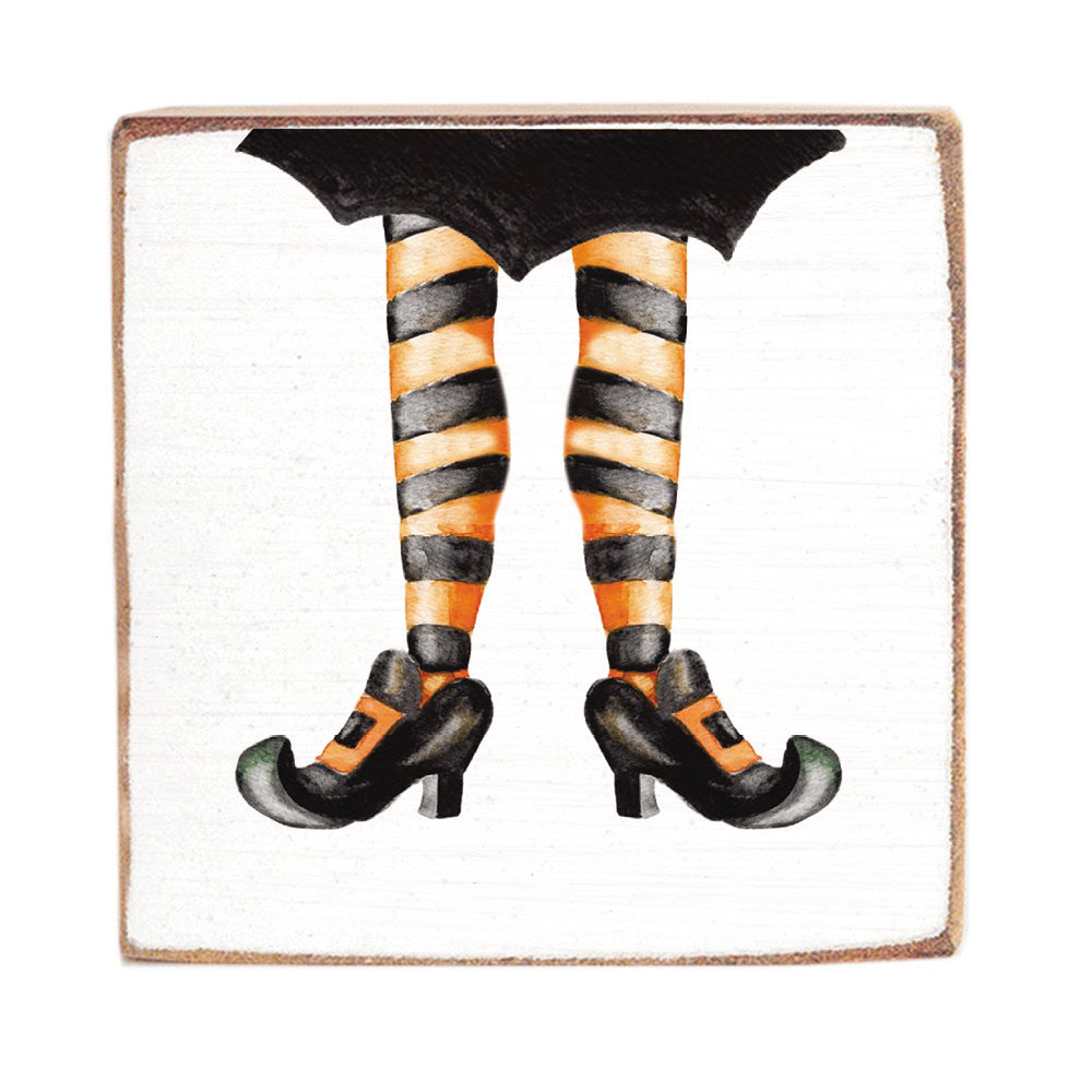 Witch's Stockings Wood Block