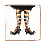 Witch's Stockings Wood Block