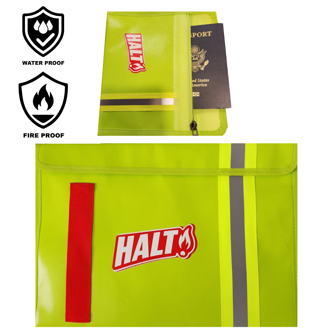 HALT! Emergency Fire & Water proof Document Bags (Single Set)