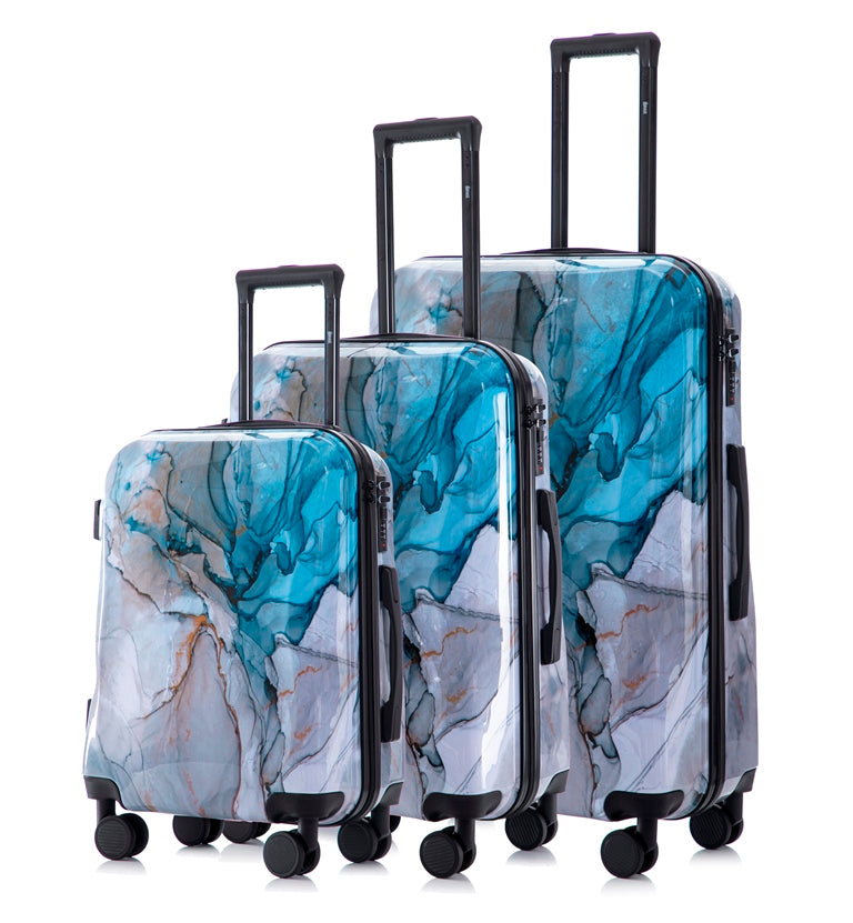 Hard Shell Lightweight 3-Piece Luggage Set - Meteor