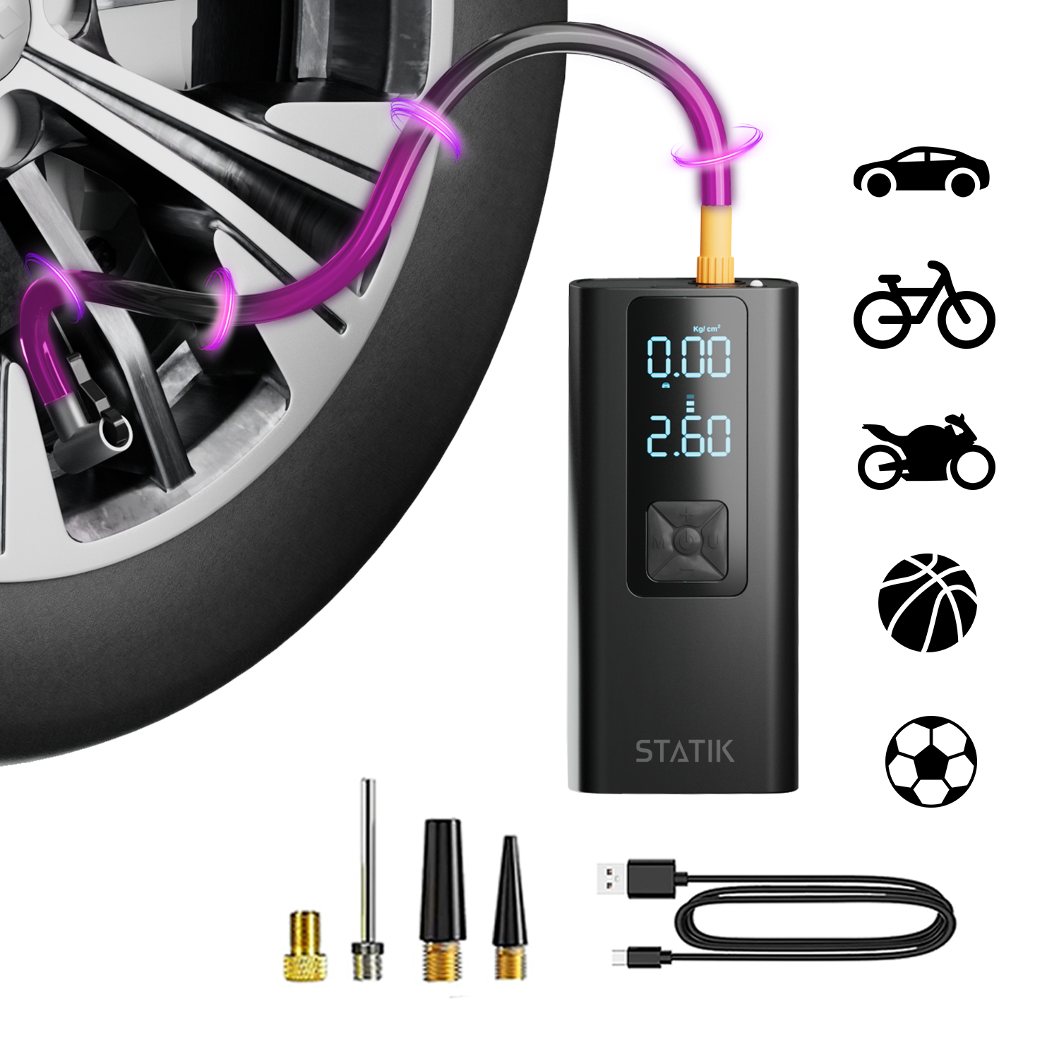 TireHero Wireless Air Pump (Black)