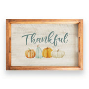Thankful Wooden Serving Tray