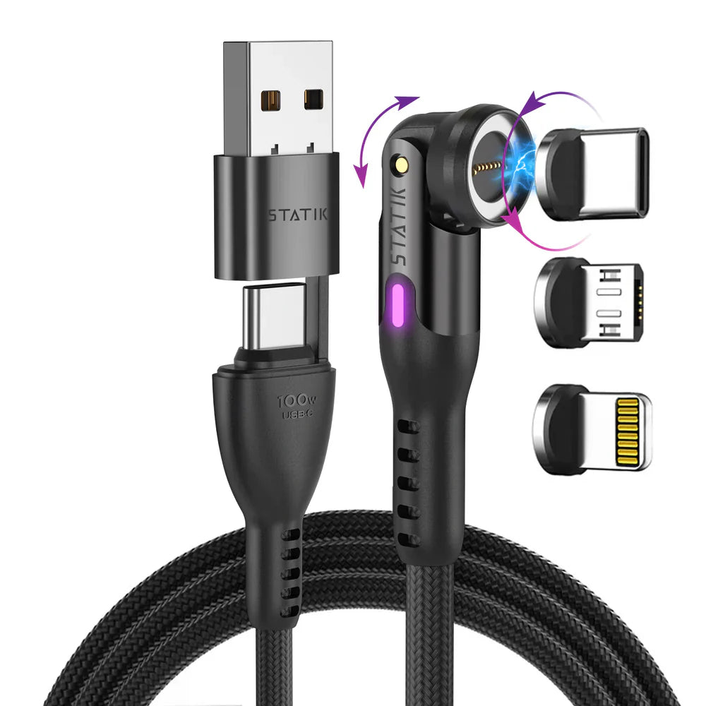 Statik 360 Pro Magnetic Cable 2.0 (Black, 1M/3.3ft)