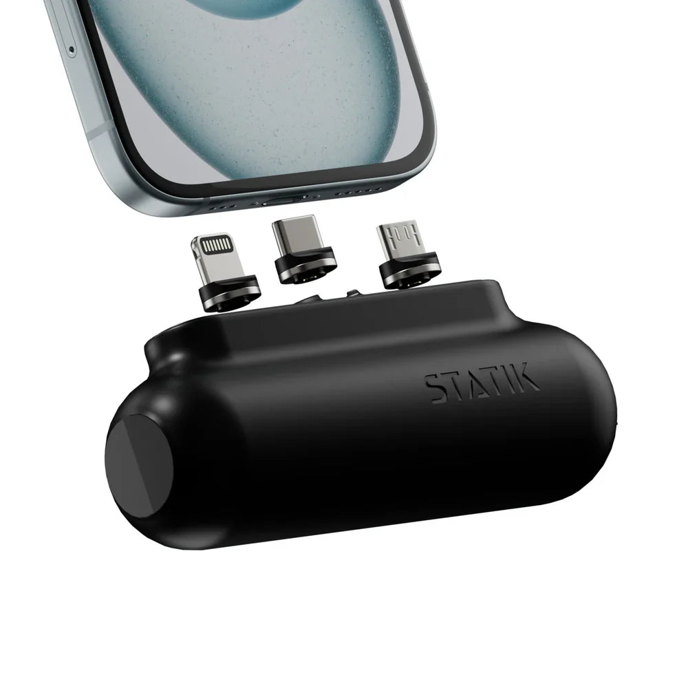 Snap-N-Charge Power Bank V2 (Black, Universal)