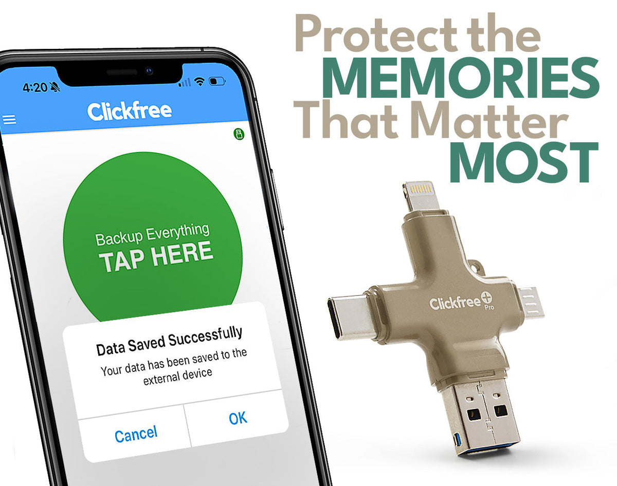 Clickfree Pro 128GB Universal Photo & Video Backup Device – Shop TV Deals