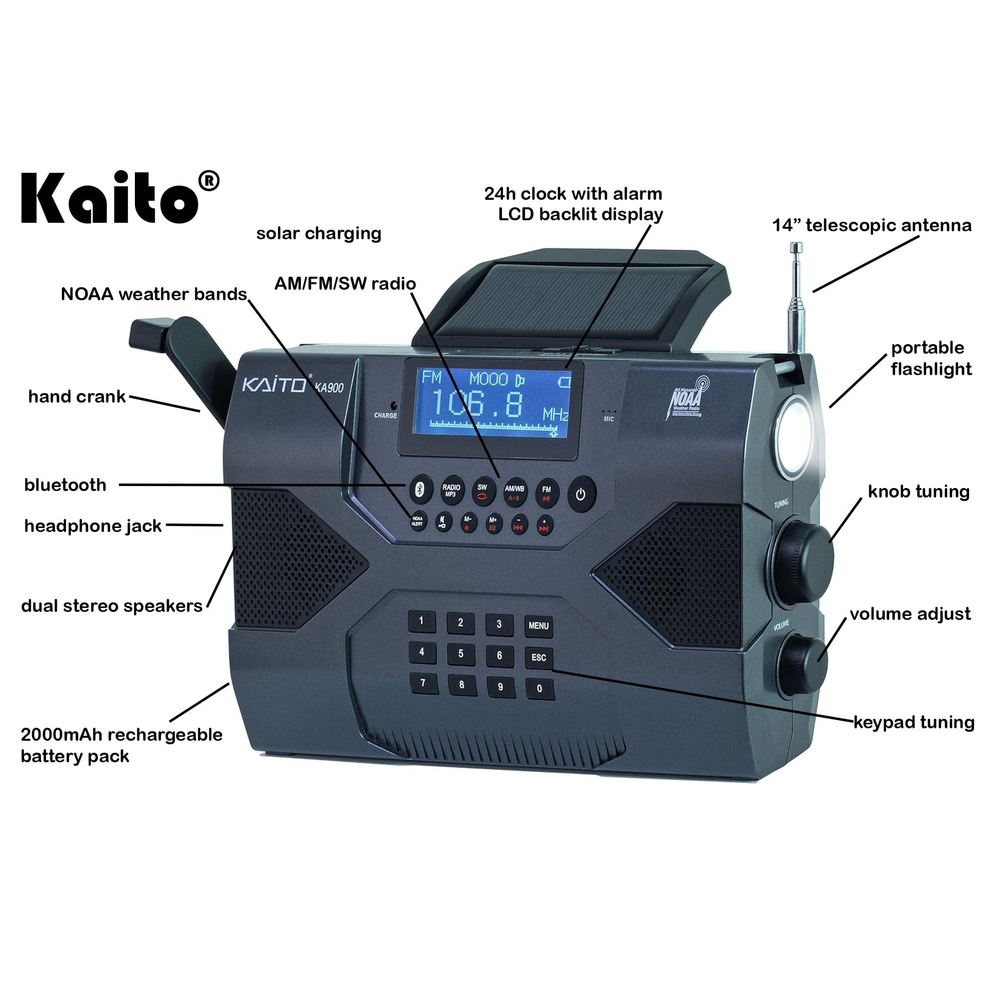 Kaito Emergency Radio Voyager Max KA900