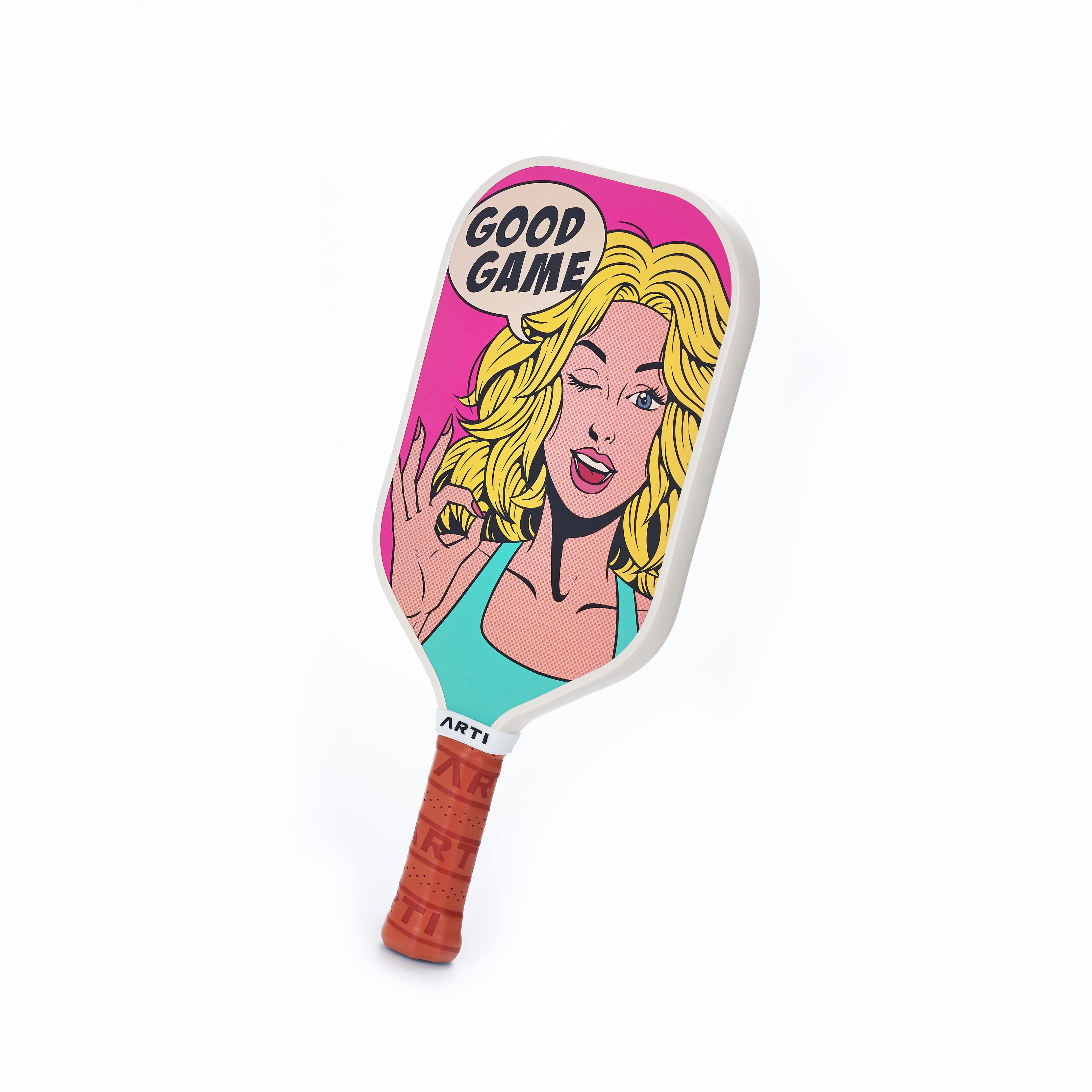 ARTI 16mm Carbon Fiber Kristen & Kristy "GOOD GAME" Pickleball Paddle