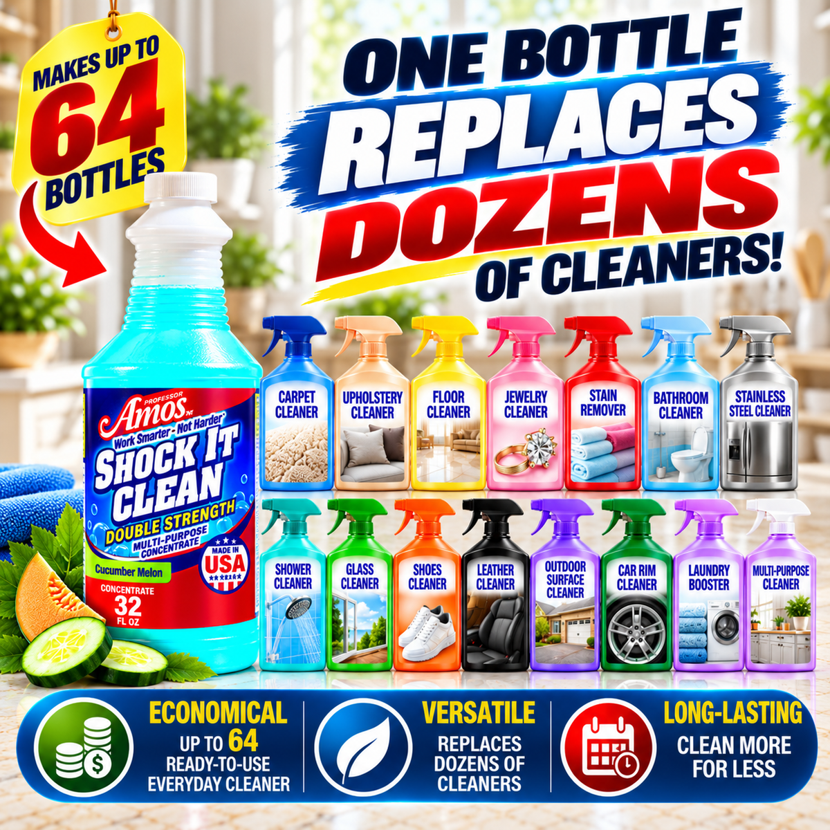 32oz Shock It Clean All Purpose Multi-Surface Super Concentrate