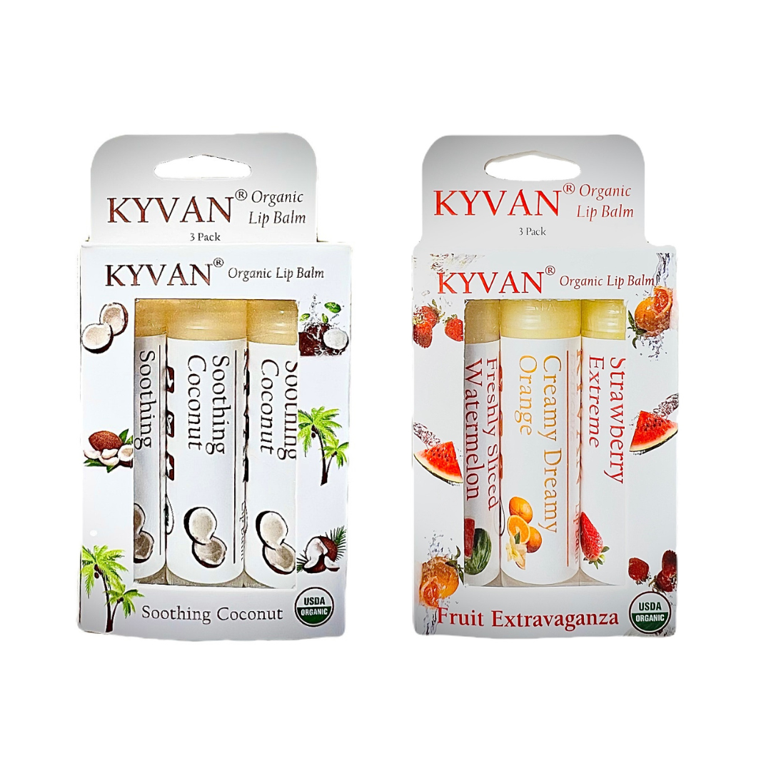 Soothing Coconut+ Fruit Extravaganza Lip Balms - Two Variety 3 Packs
