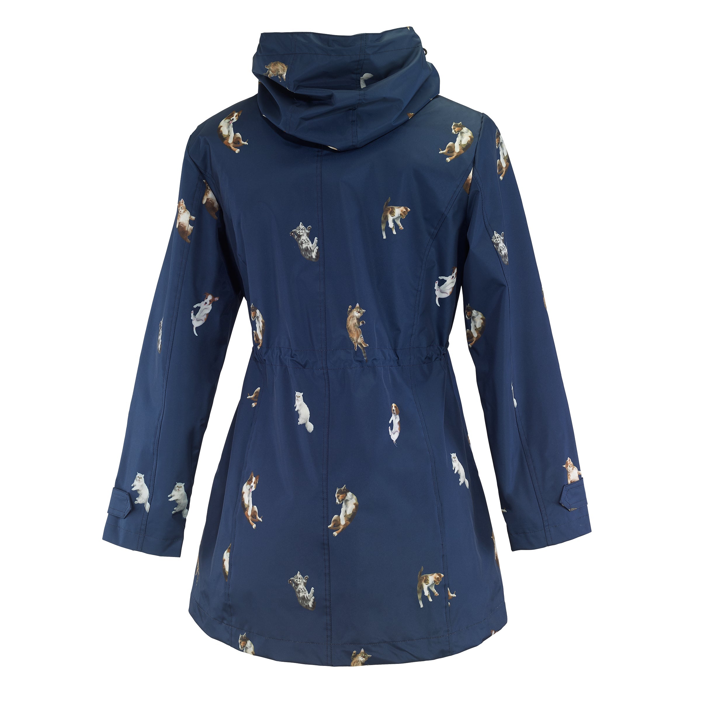 Navy Cats & Dogs Raincoat
