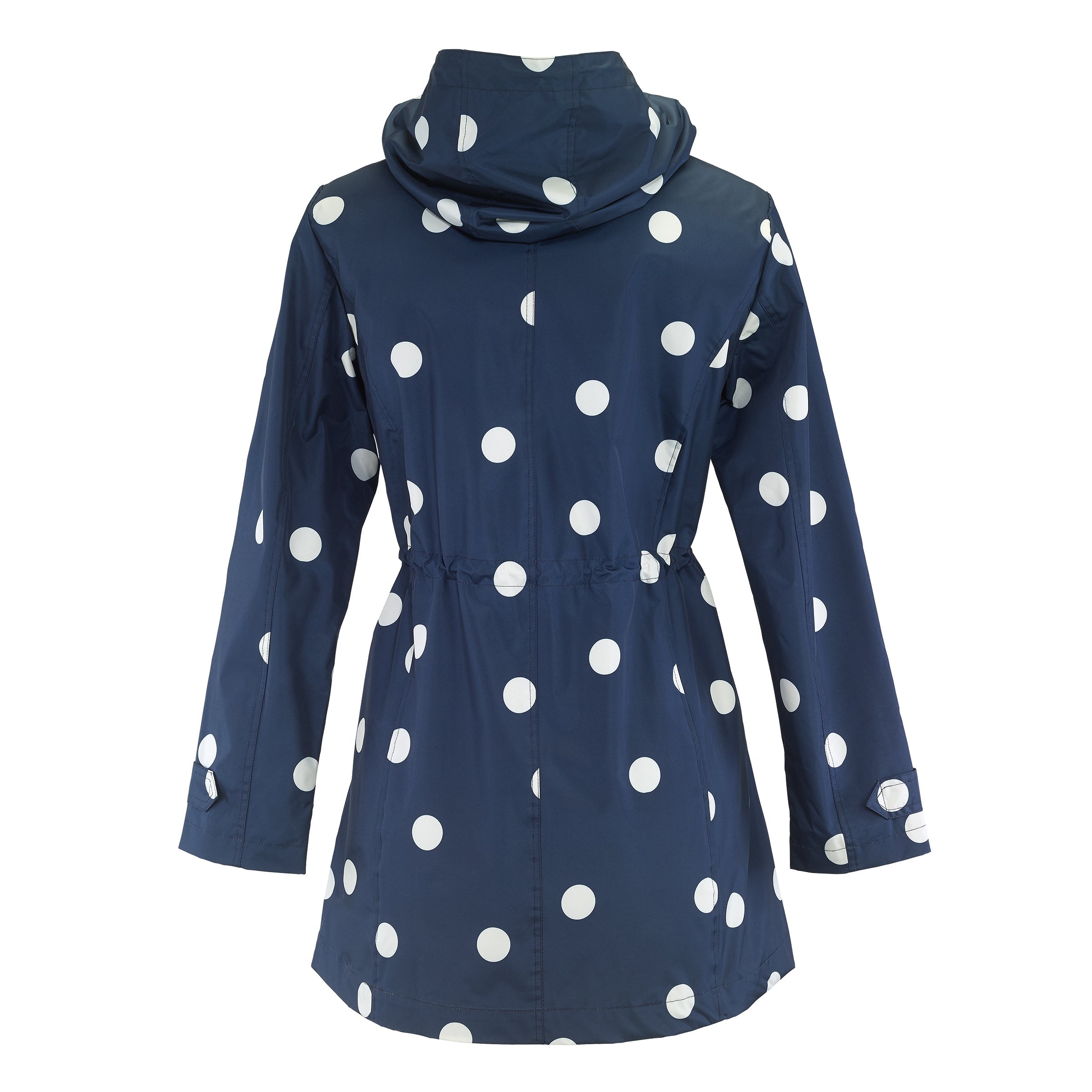 Navy Polka Dots Raincoat