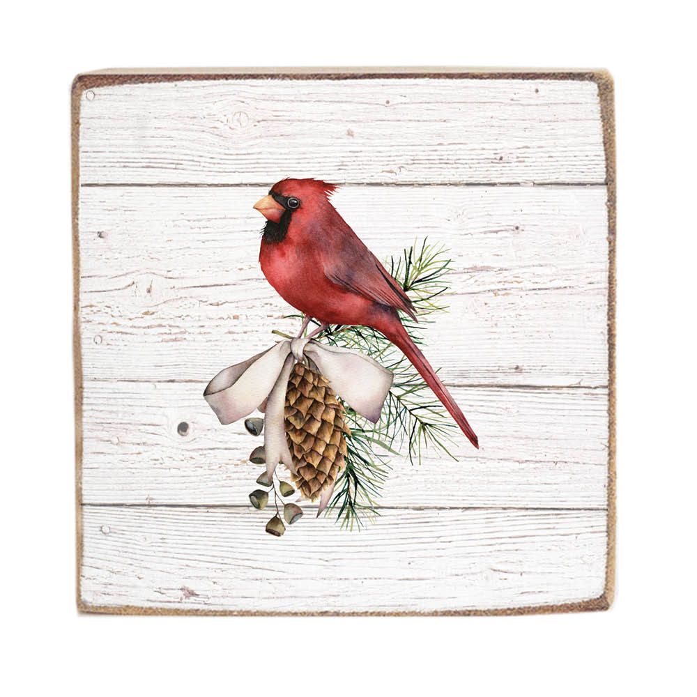 Northern Cardinal Wood Block