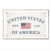 United States of America  Est 1776 Banner Block Sign