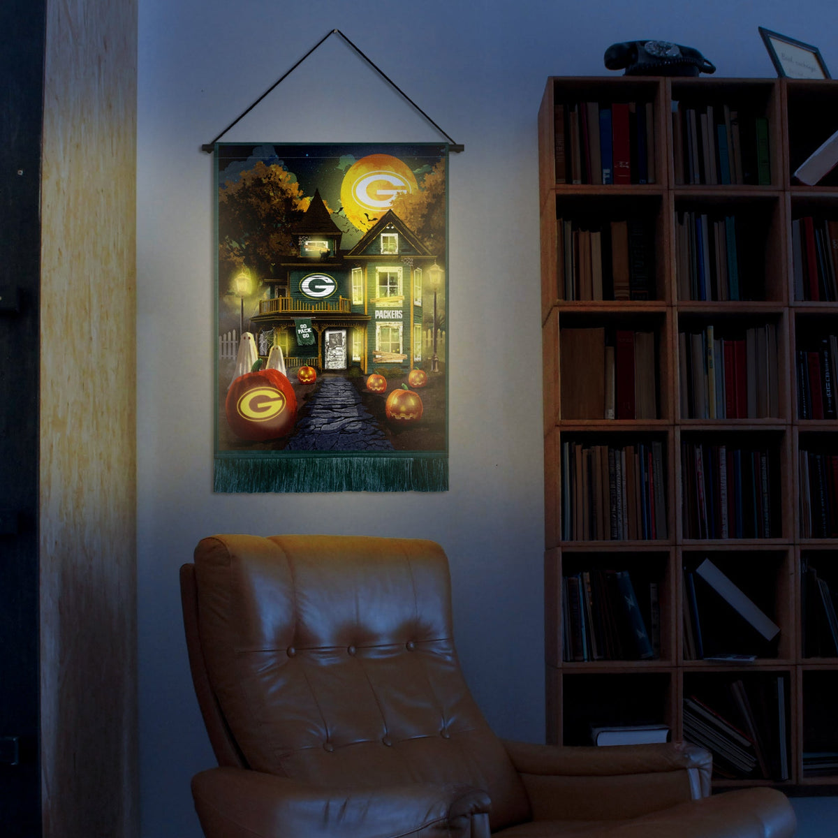 Green Bay Packers Winning Streak LED Tapestry Halloween