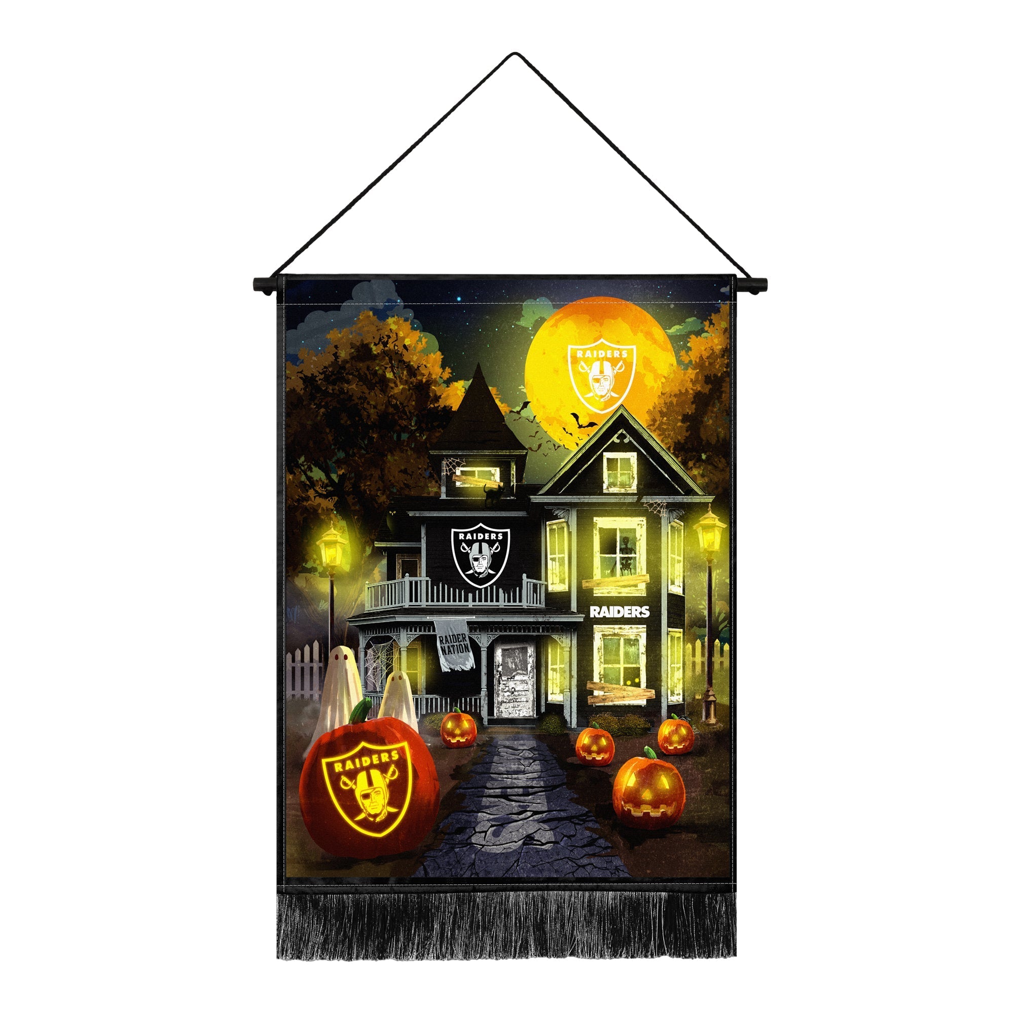 Las Vegas Raiders Winning Streak LED Tapestry Halloween