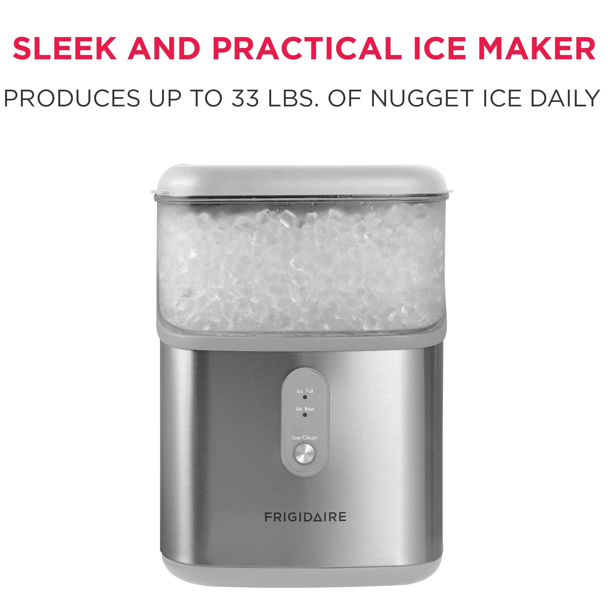 Frigidaire 33 lbs Ice Per Day, Nugget Ice Maker (Stainless Steel)