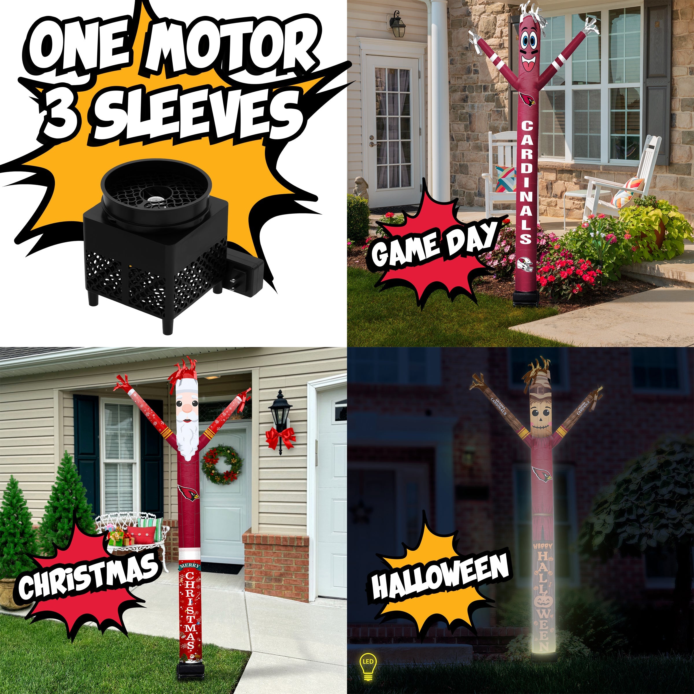 Arizona Cardinals Inflatable Festive Fanz Bundle