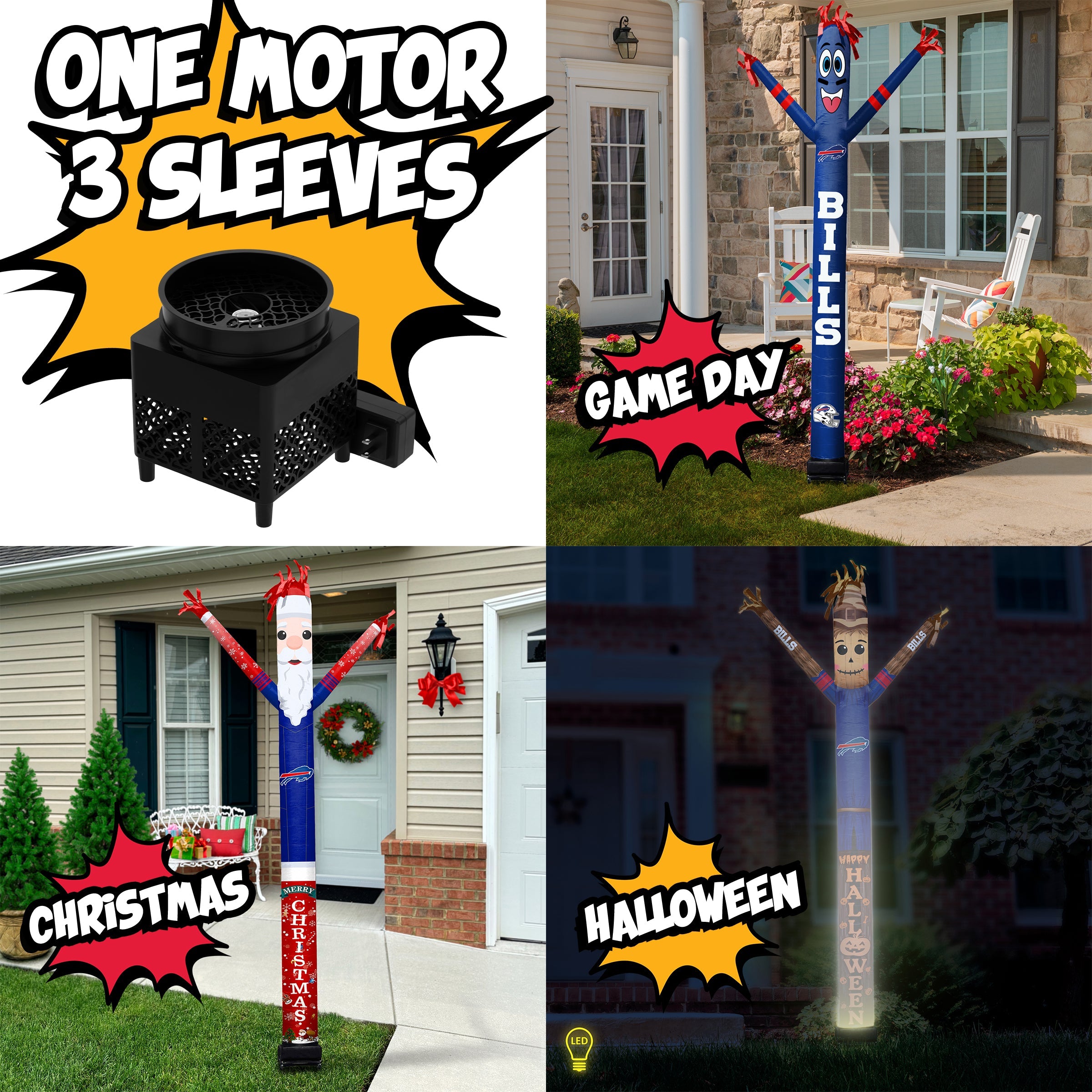 Buffalo Bills Inflatable Festive Fanz Bundle