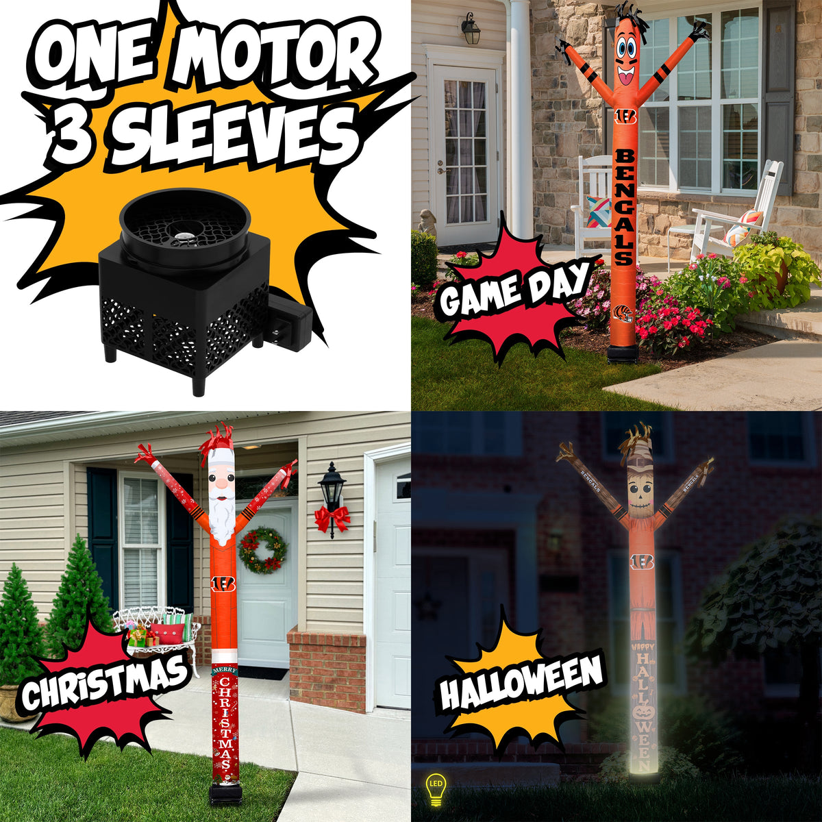 Cincinnati Bengals Inflatable Festive Fanz Bundle