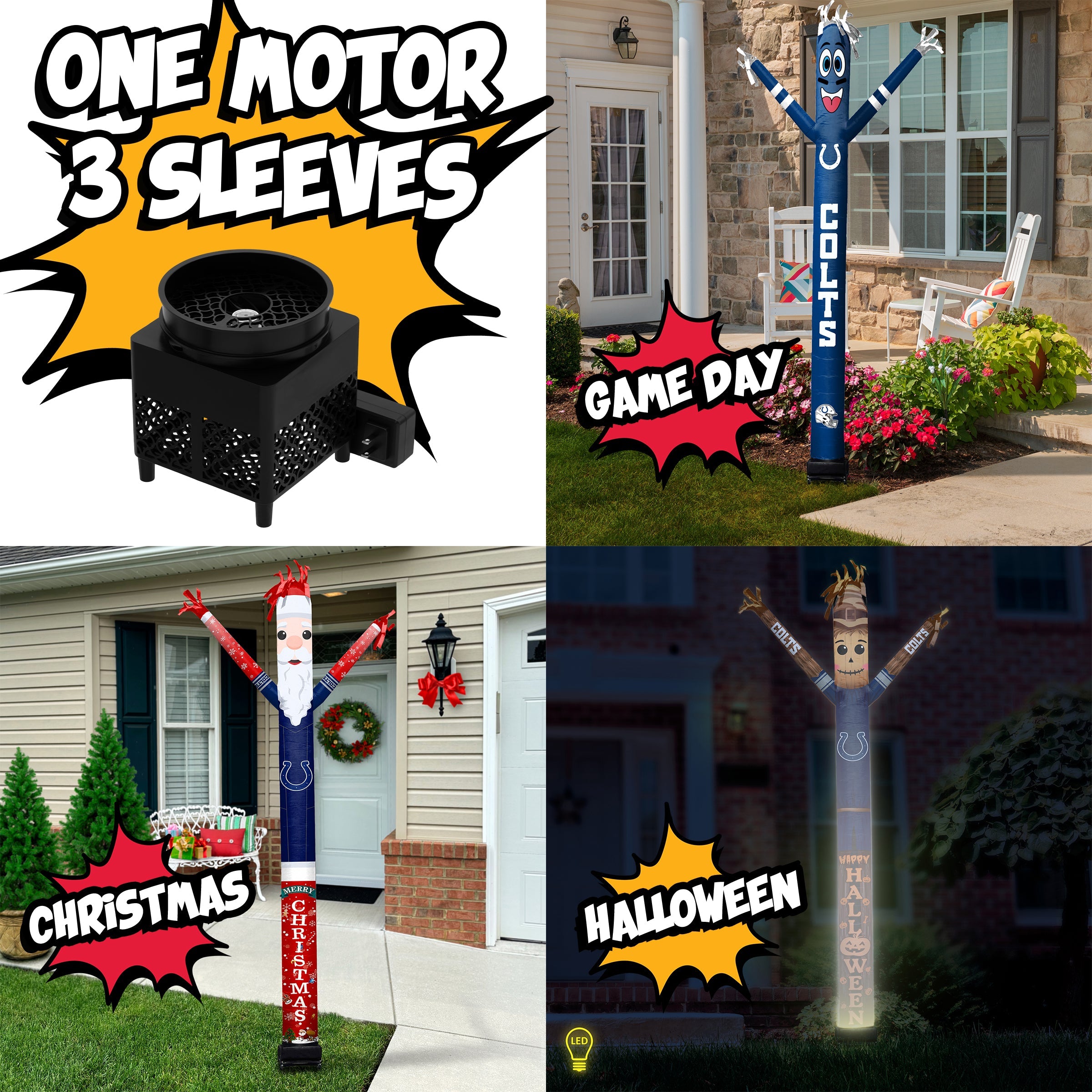 Indianapolis Colts Inflatable Festive Fanz Bundle