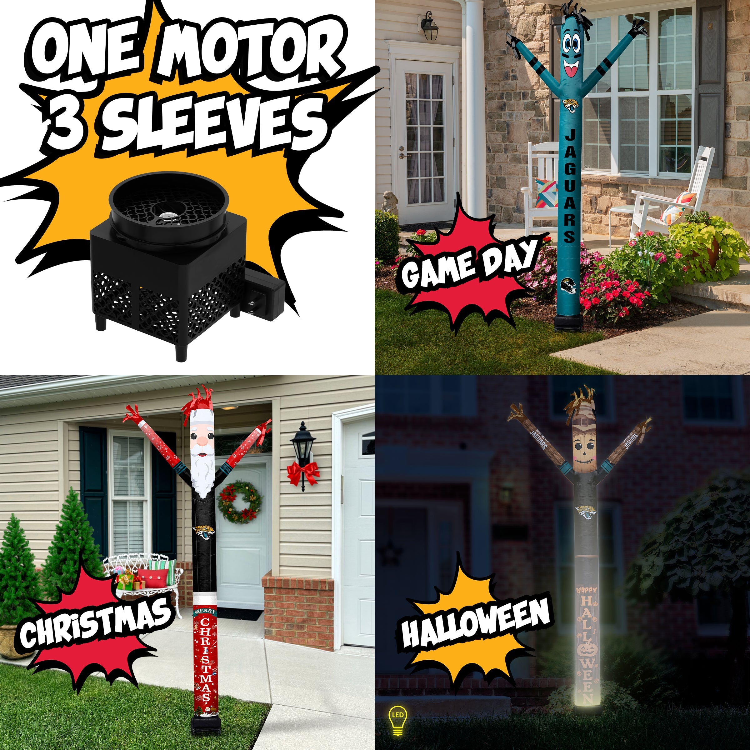 Jacksonville Jaguars Inflatable Festive Fanz Bundle