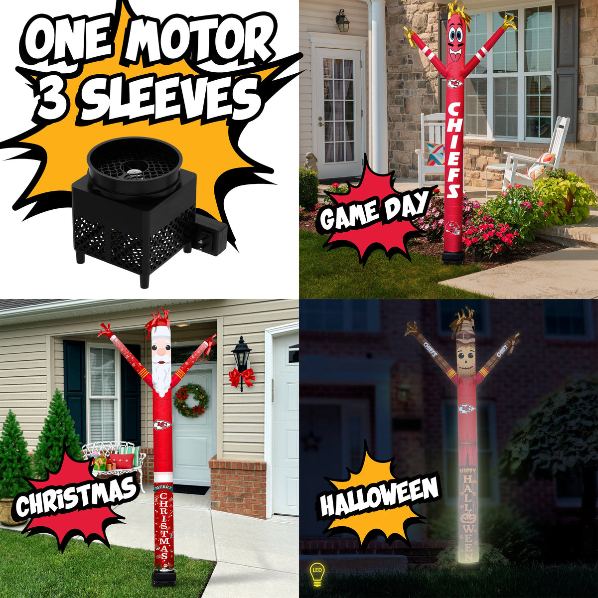 Kansas City Chiefs Inflatable Festive Fanz Bundle