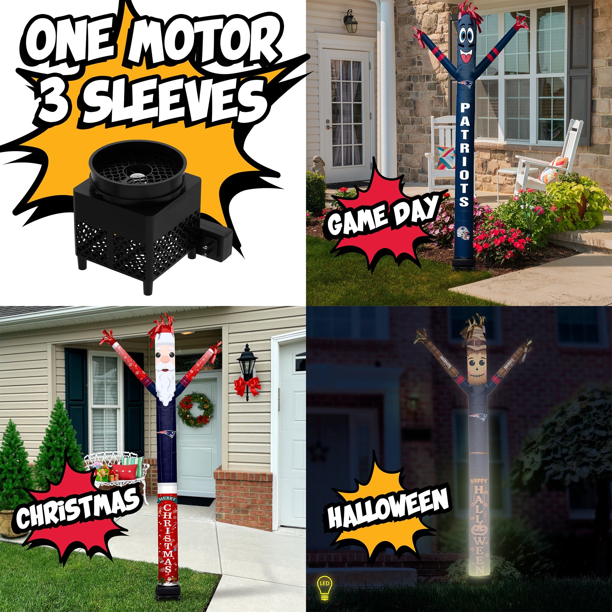 New England Patriots Inflatable Festive Fanz Bundle