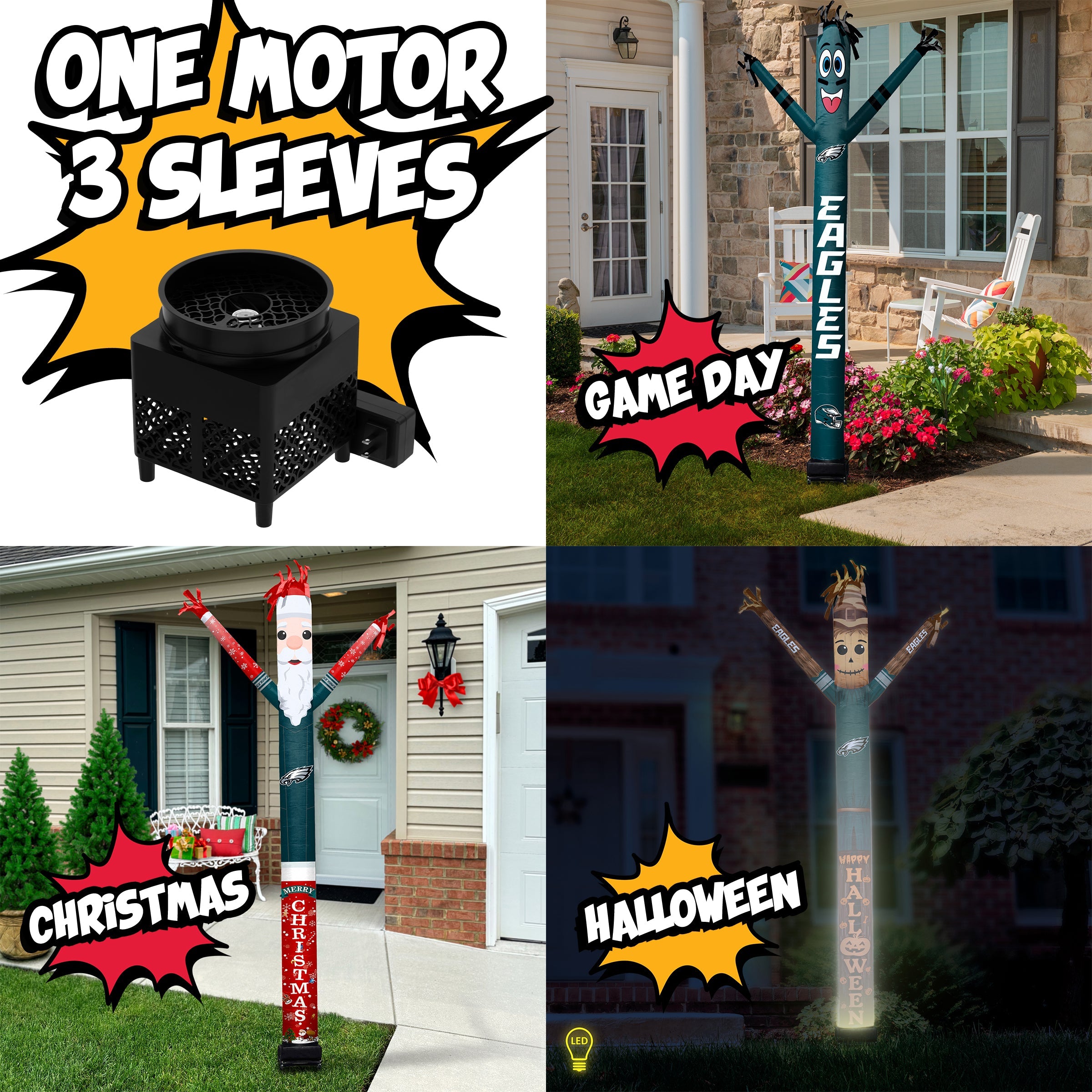 Philadelphia Eagles Inflatable Festive Fanz Bundle