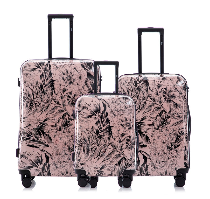 Hard Shell Lightweight 3-Piece Luggage Set - Forest
