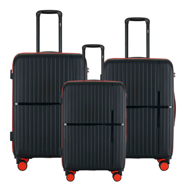 GALA 3-Piece Hardshell Luggage Set - Black
