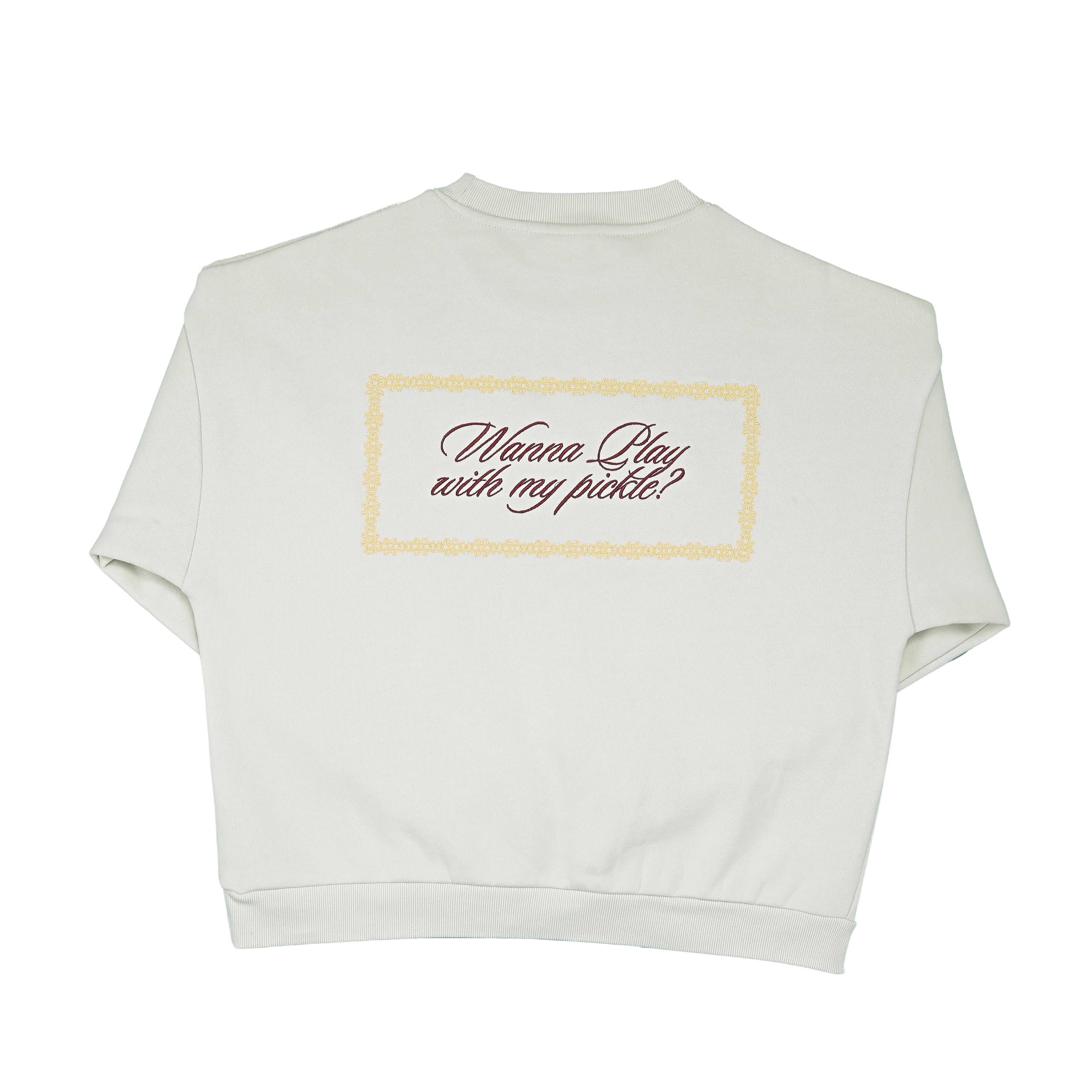 ARTI “Wanna Play With My Pickle?” Crewneck – Ivory