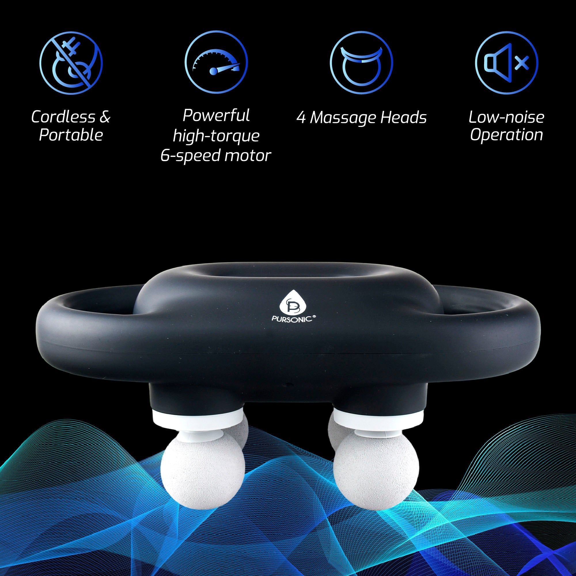 9-Speed Cordless Rechargeable Deep Tissue Massage Gun