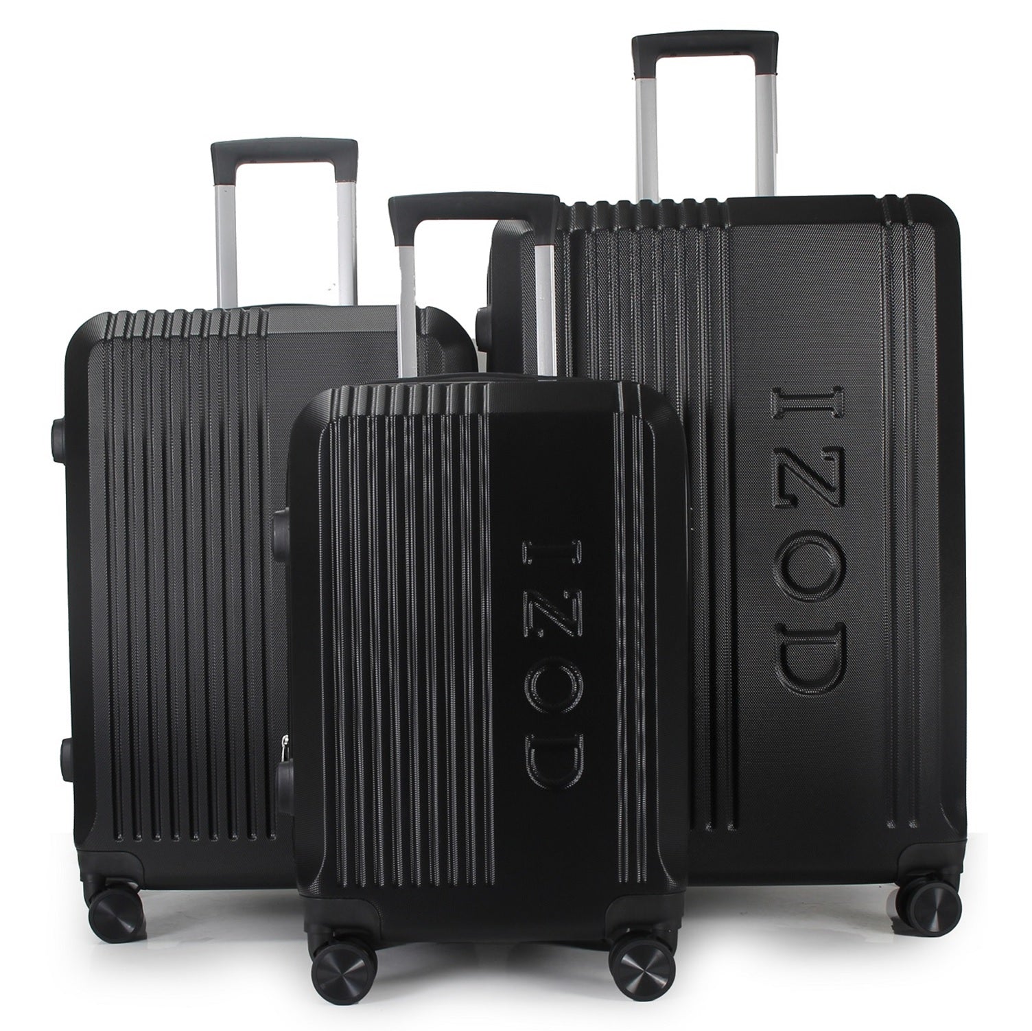 IZOD Zane Expandable ABS Hard Shell Lightweight 3 Piece Luggage Set