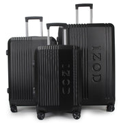 IZOD Zane Expandable ABS Hard Shell Lightweight 3 Piece Luggage Set