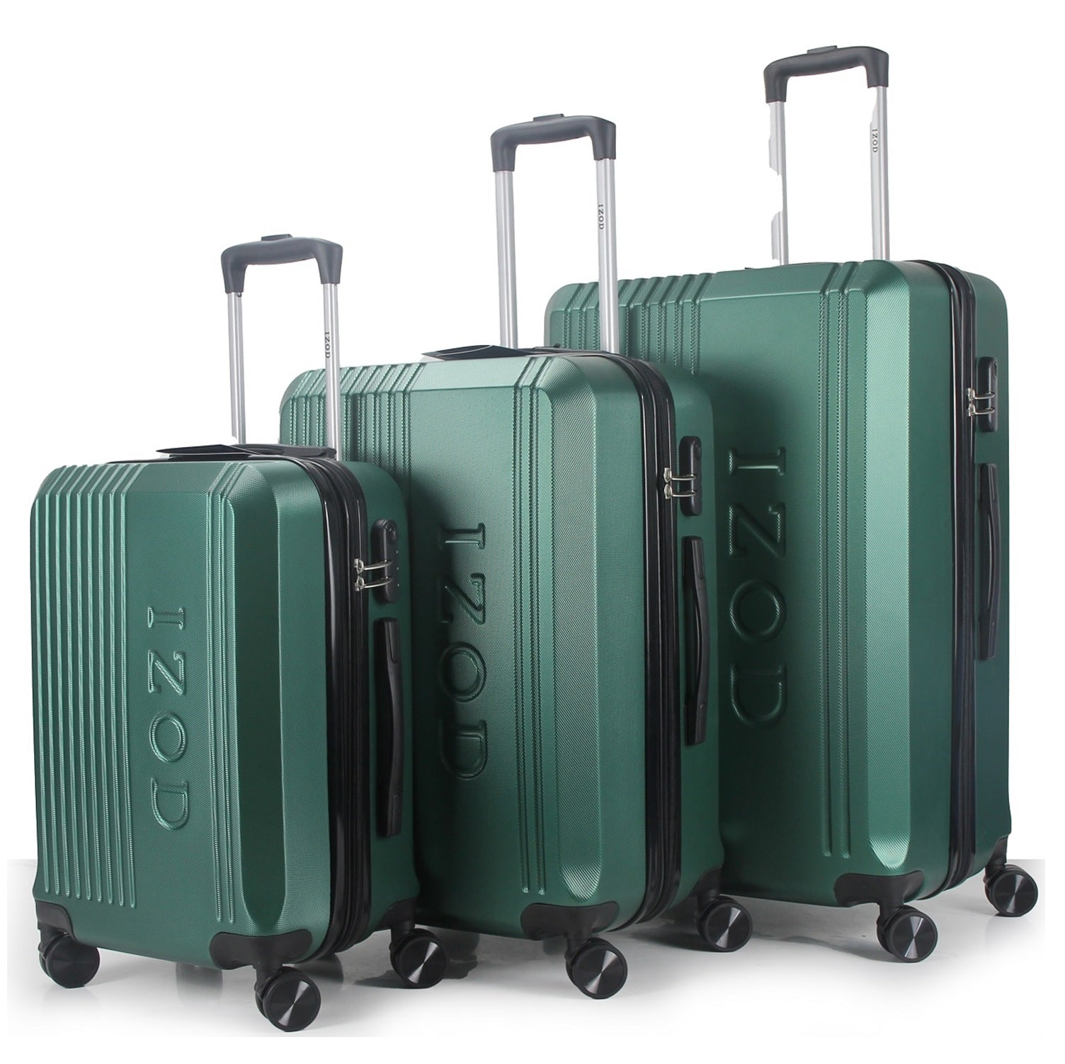 IZOD Zane Expandable ABS Hard Shell Lightweight 3 Piece Luggage