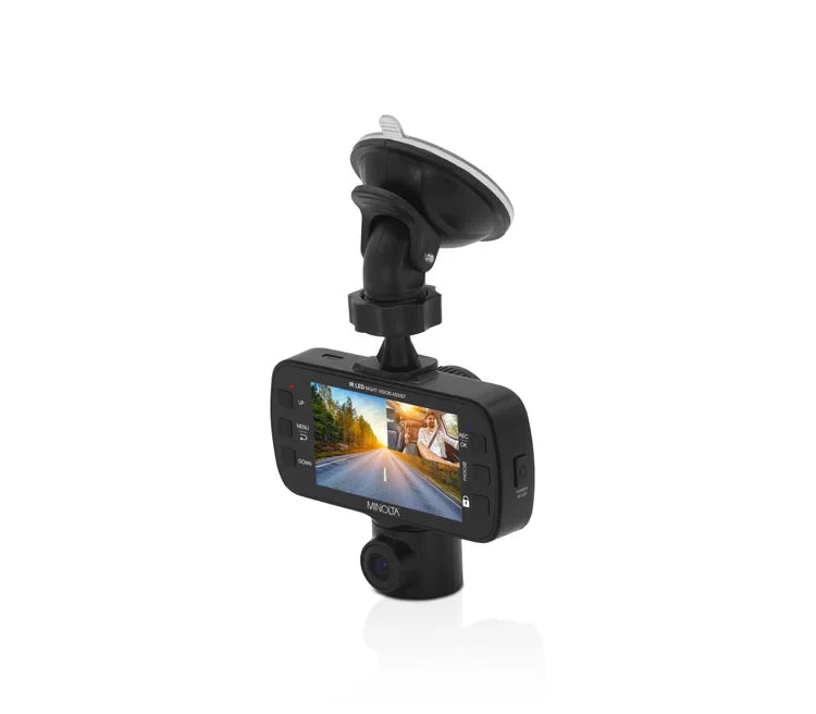 Minolta MNCD355X 2-Channel 1080P Dash Camera w/2.7" LCD & Interior Camera