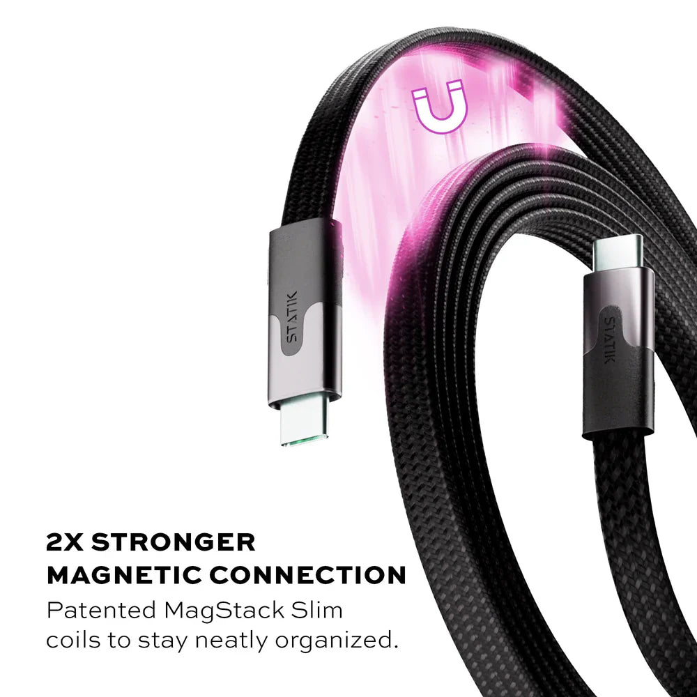 MagStack Slim Pro Cable (Black, USB-C, 1M/3.3ft)