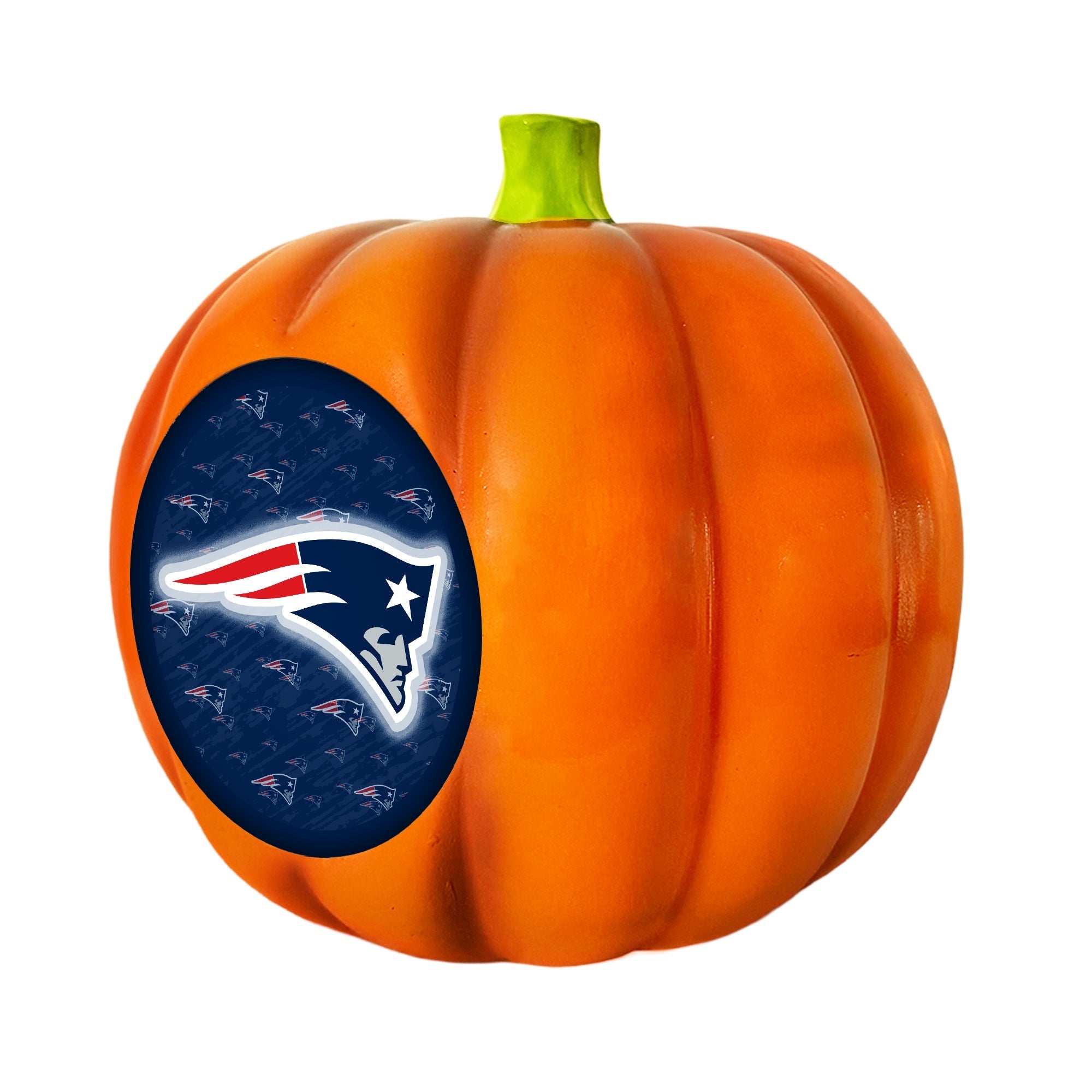 New England Patriots LED 3D Logo Resin Pumpkin
