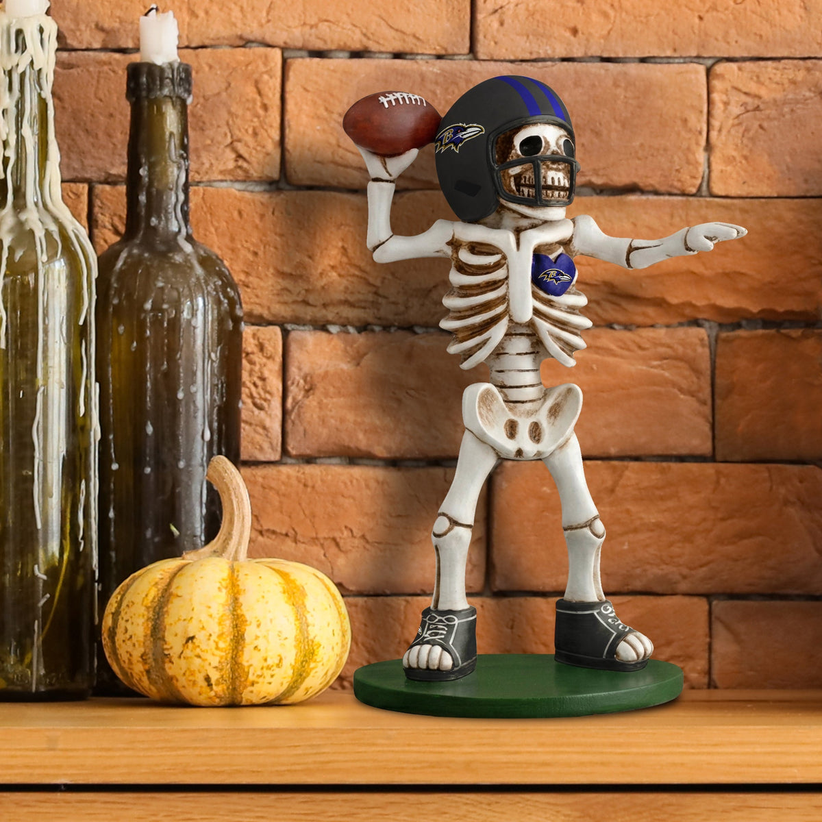 Baltimore Ravens Skeleton Quarterback Resin Figurine