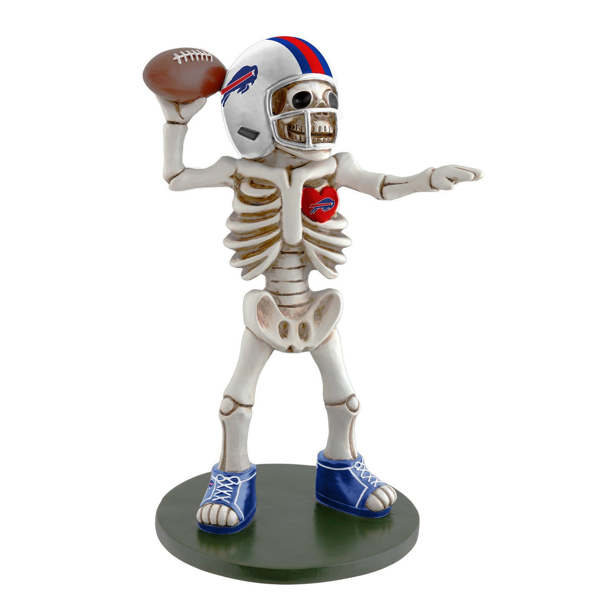Buffalo Bills Skeleton Quarterback Resin Figurine