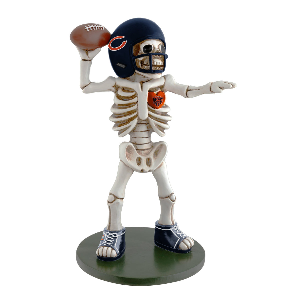 Chicago Bears Skeleton Quarterback Resin Figurine