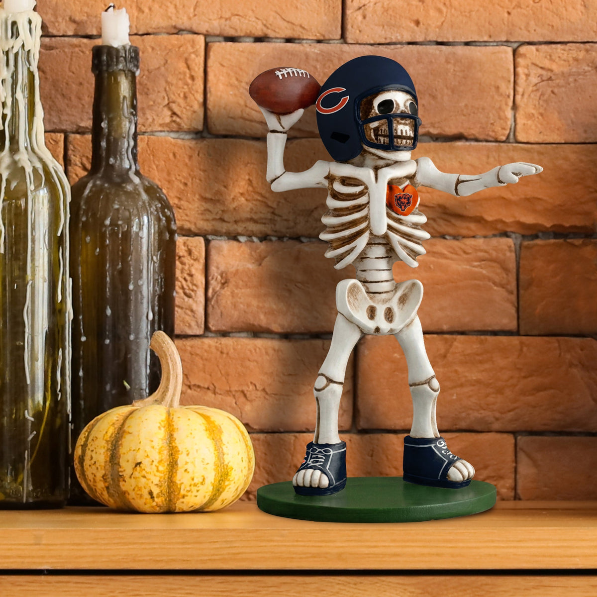 Chicago Bears Skeleton Quarterback Resin Figurine