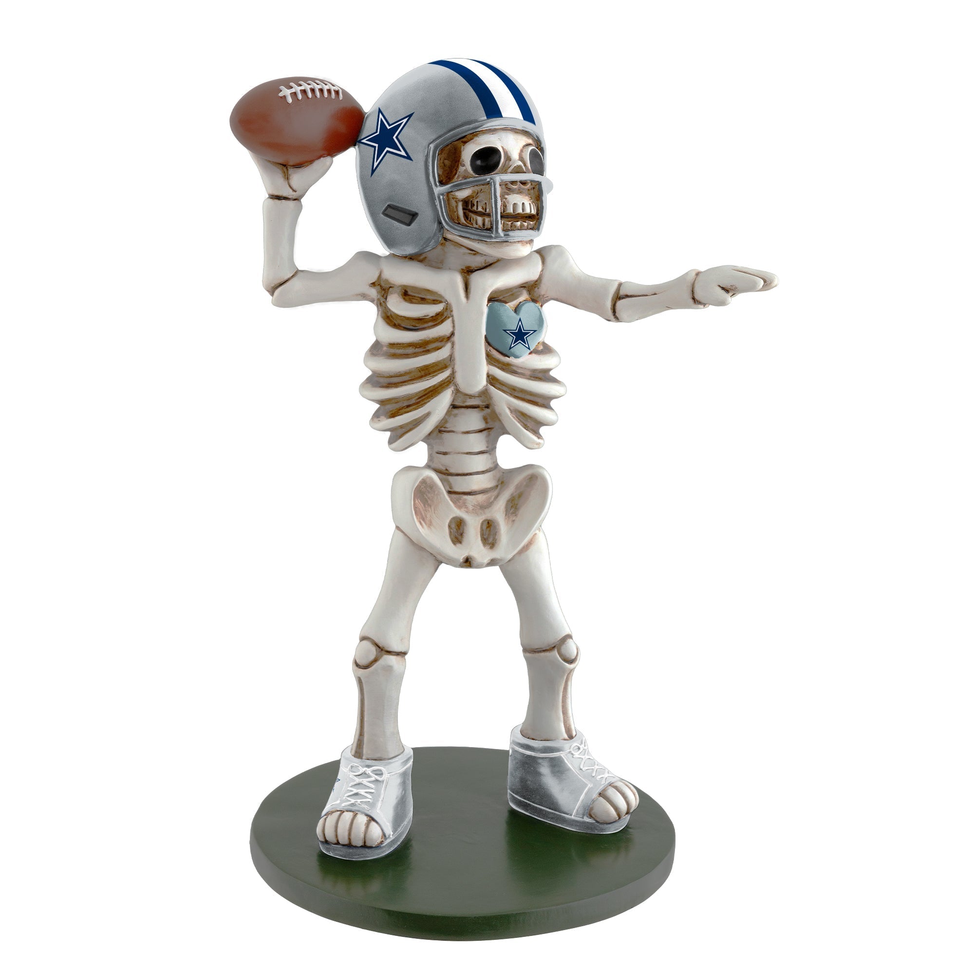 Dallas Cowboys Skeleton Quarterback Resin Figurine