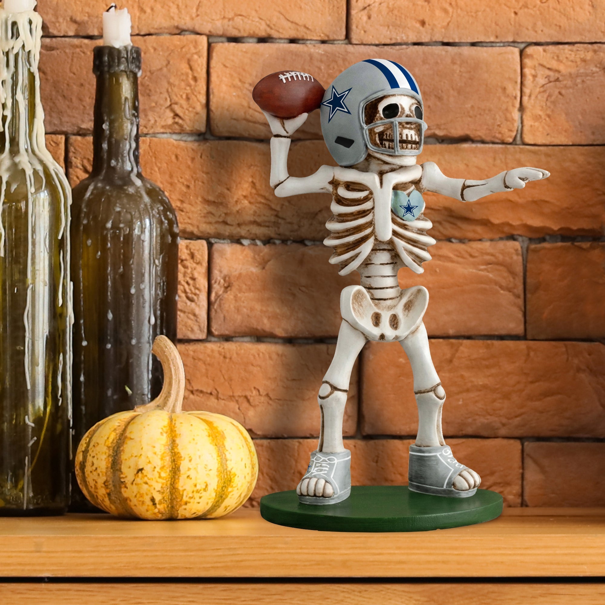 Dallas Cowboys Skeleton Quarterback Resin Figurine