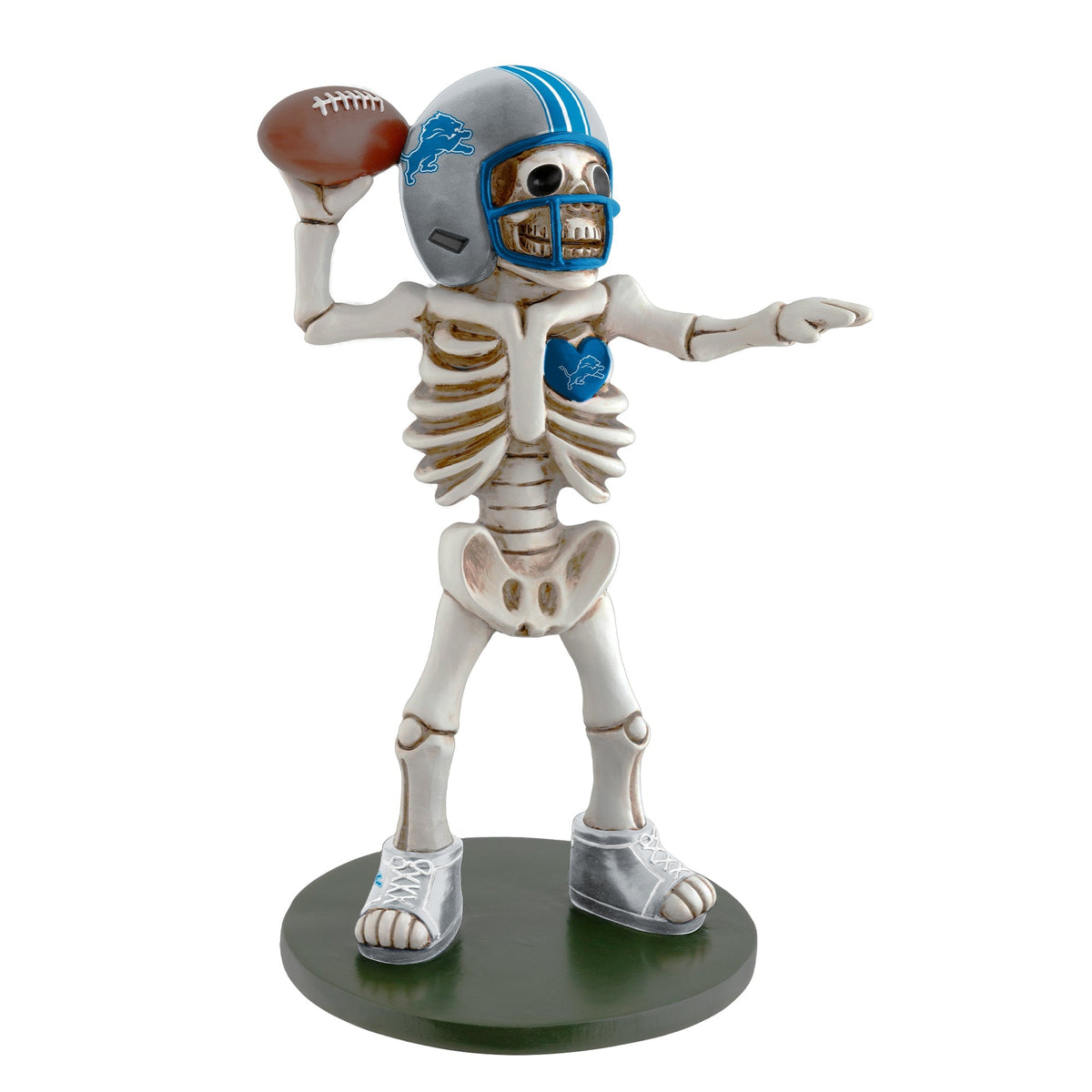Detroit Lions Skeleton Quarterback Resin Figurine
