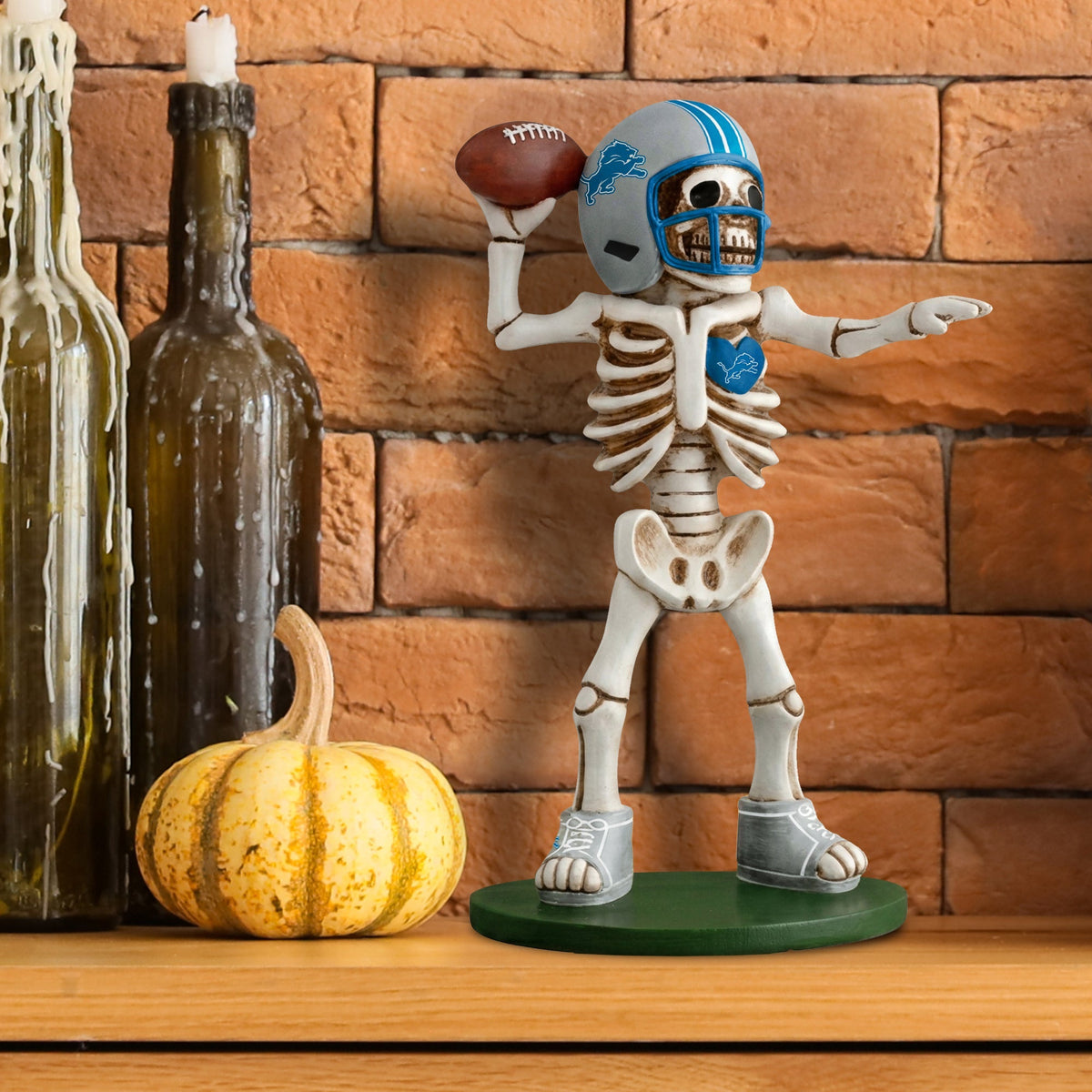 Detroit Lions Skeleton Quarterback Resin Figurine
