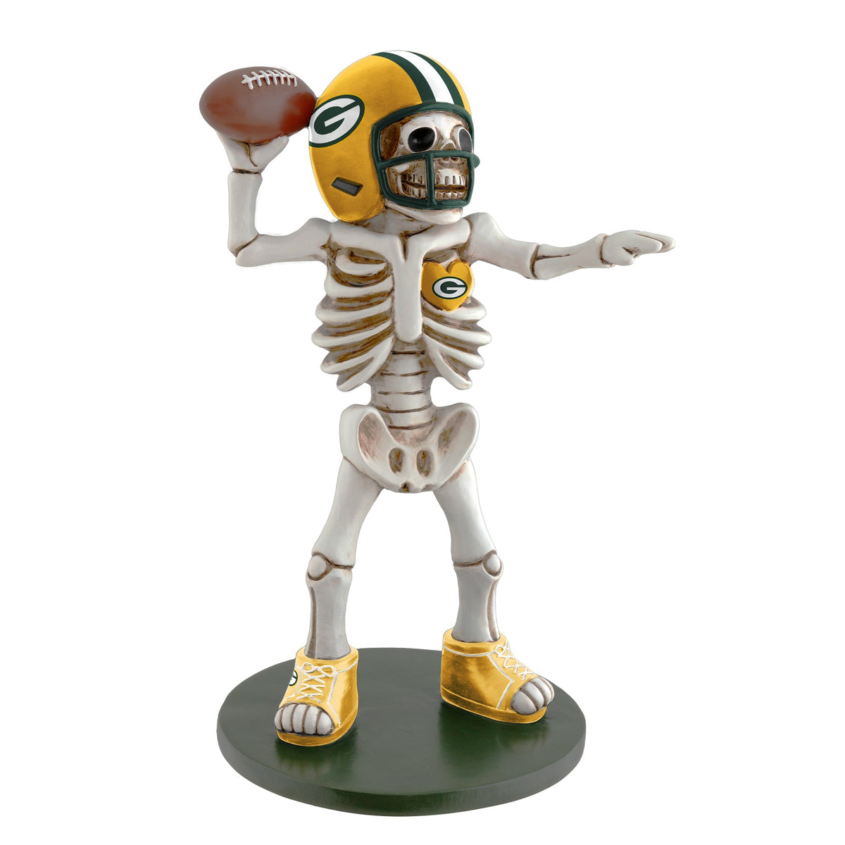 Green Bay Packers Skeleton Quarterback Resin Figurine