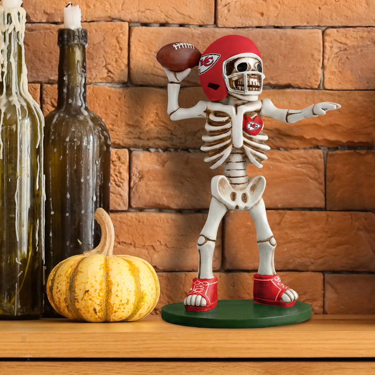 Kansas City Chiefs Skeleton Quarterback Resin Figurine