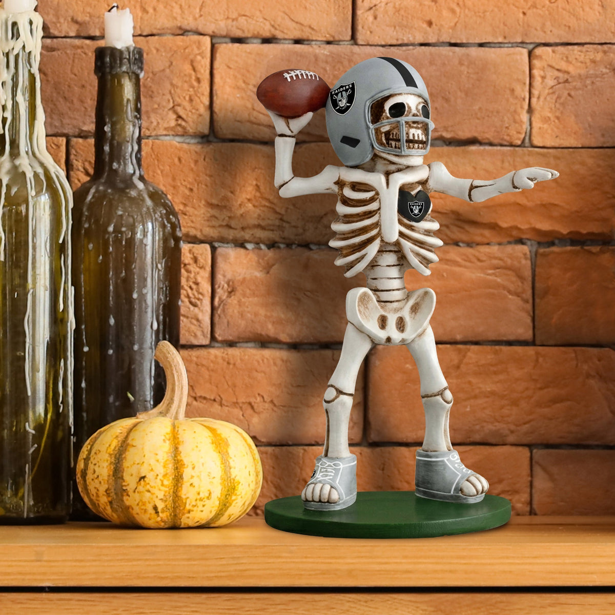 Las Vegas Raiders Skeleton Quarterback Resin Figurine