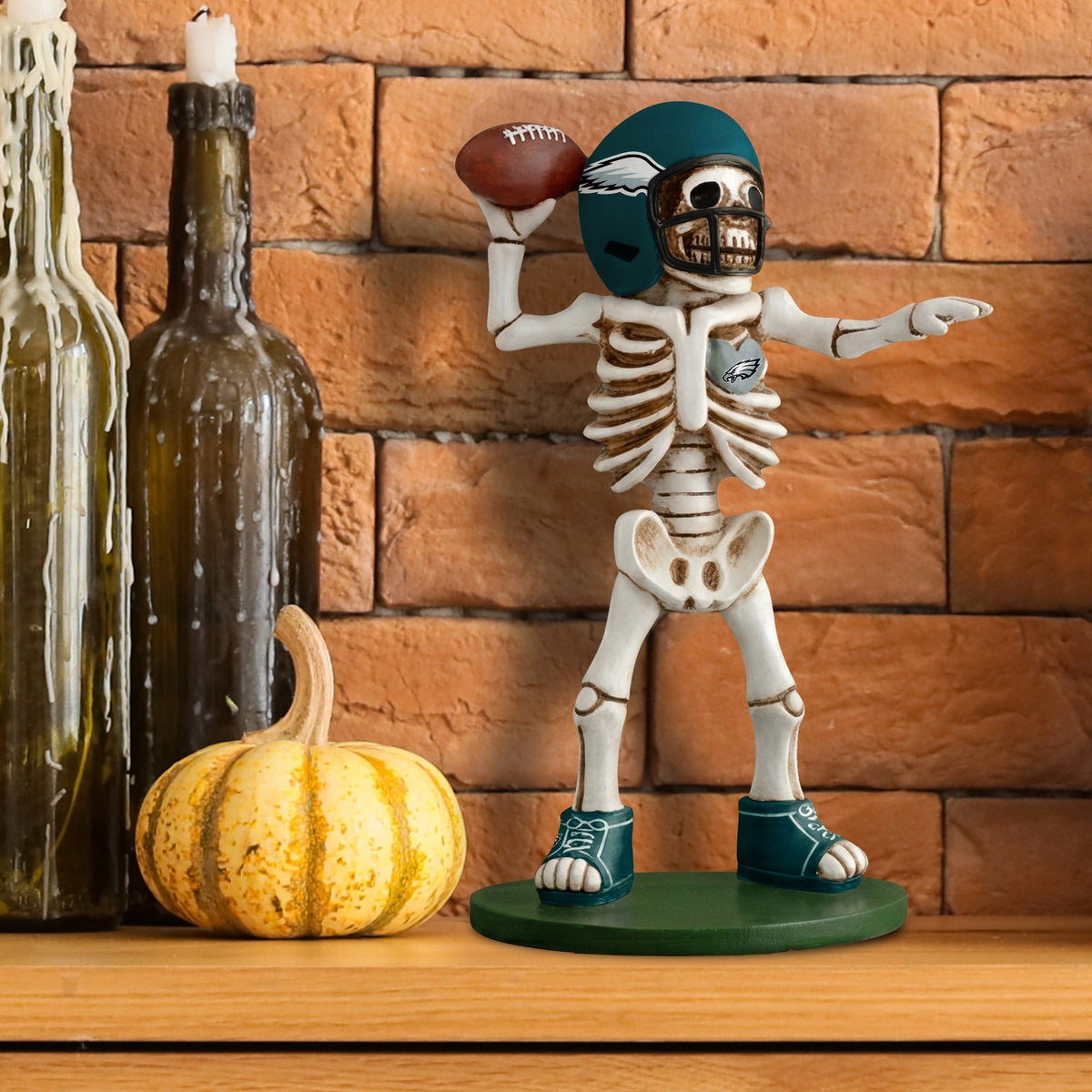 Philadelphia Eagles Skeleton Quarterback Resin Figurine